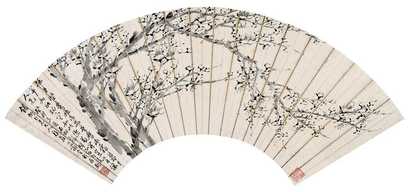 金心兰 辛丑（1901年）、癸卯（1903年）作 山水 梅花 扇面